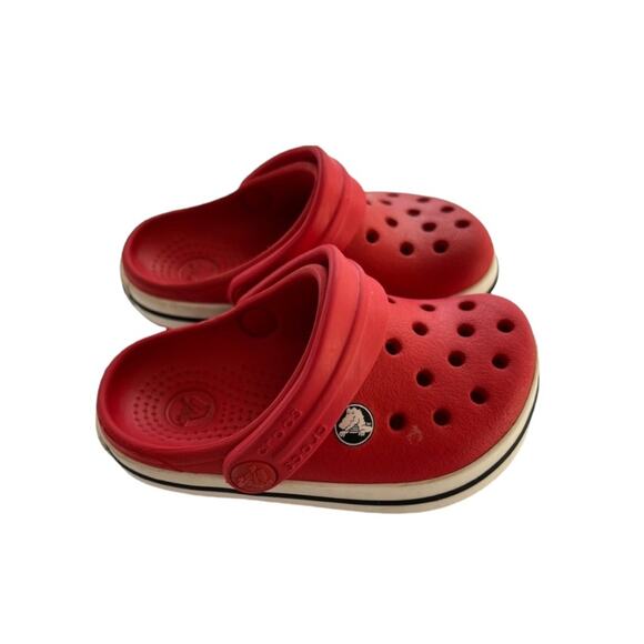 Crocs Red Crocband Clogs Size C4 - Picture 2 of 7